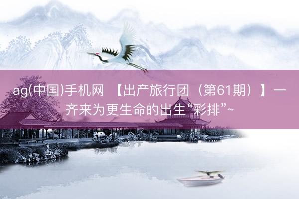 ag(中国)手机网 【出产旅行团（第61期）】一齐来为更生命的出生“彩排”~