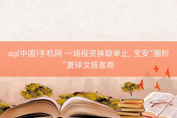 ag(中国)手机网 一场投资换取举止， 宝安“圈粉”寰球文搭客商