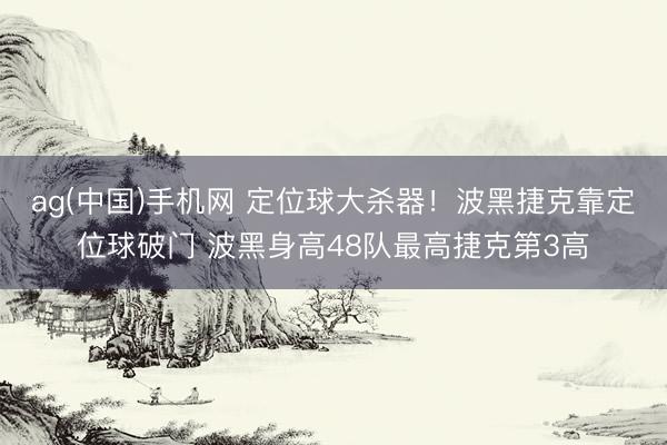 ag(中国)手机网 定位球大杀器！波黑捷克靠定位球破门 波黑身高48队最高捷克第3高