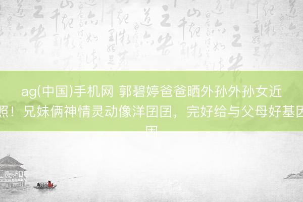 ag(中国)手机网 郭碧婷爸爸晒外孙外孙女近照！兄妹俩神情灵动像洋囝囝，完好给与父母好基因